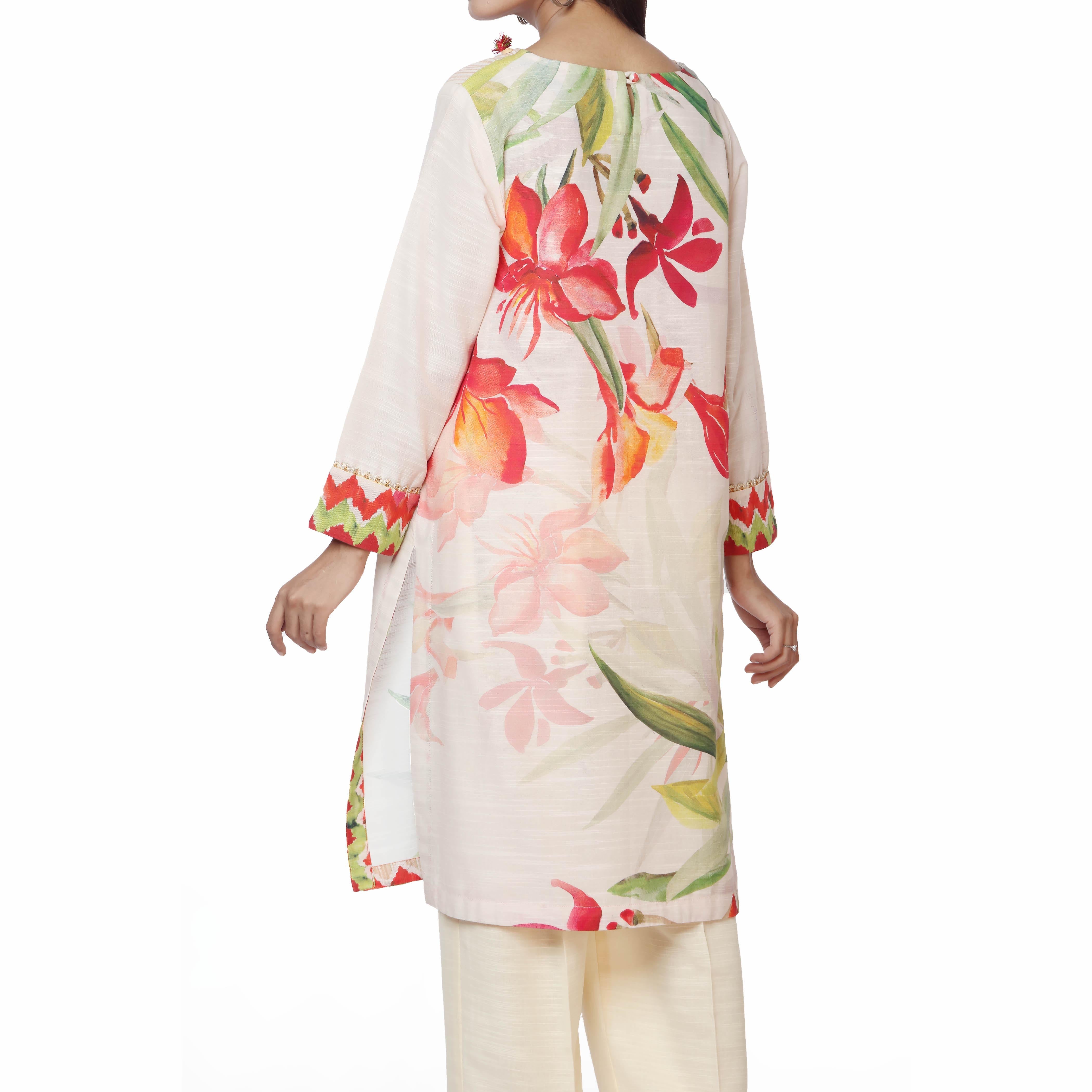 1PC- Digital Printed Khaddar Shirt PW2210