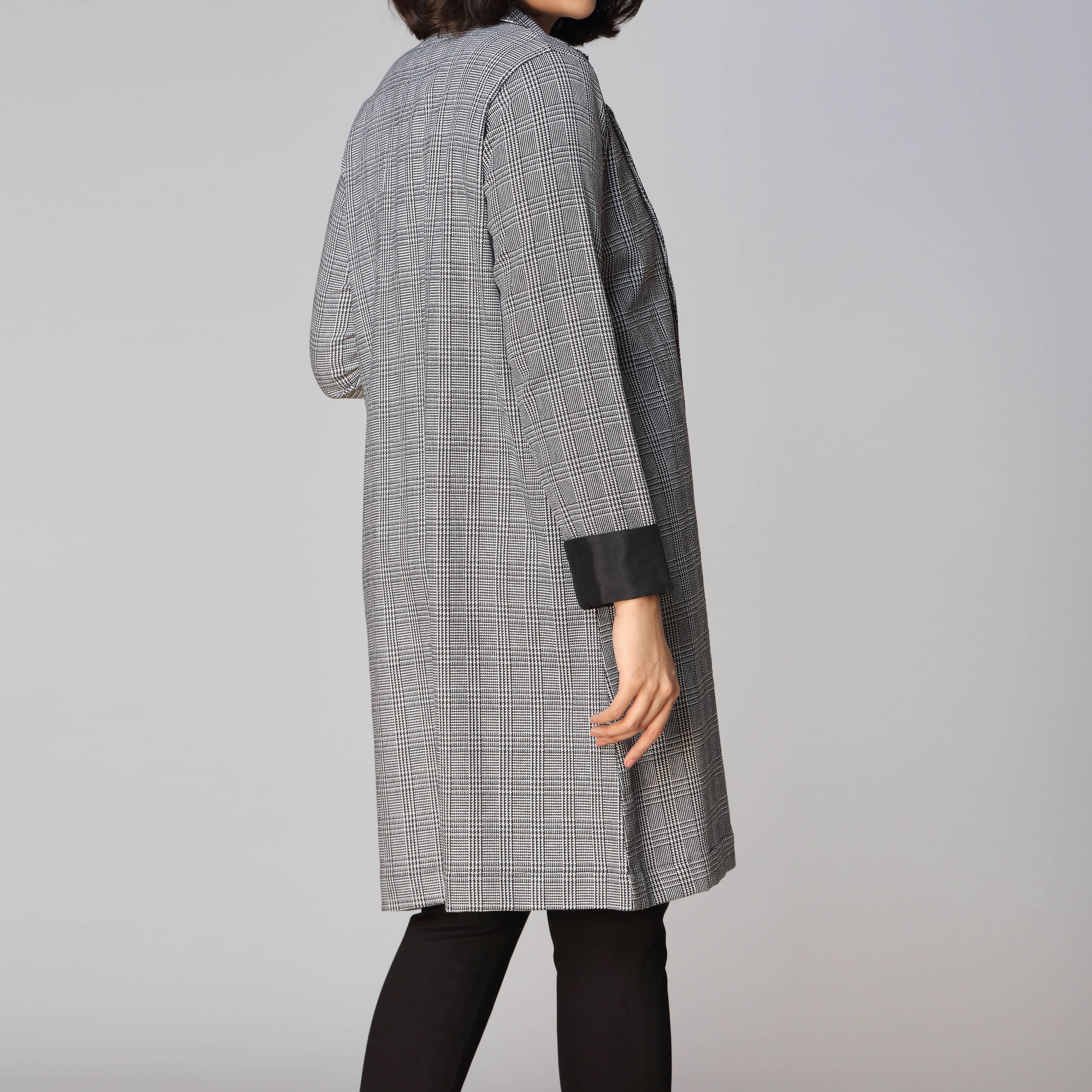 1PC- Flannel Checkered Coat  PW2325