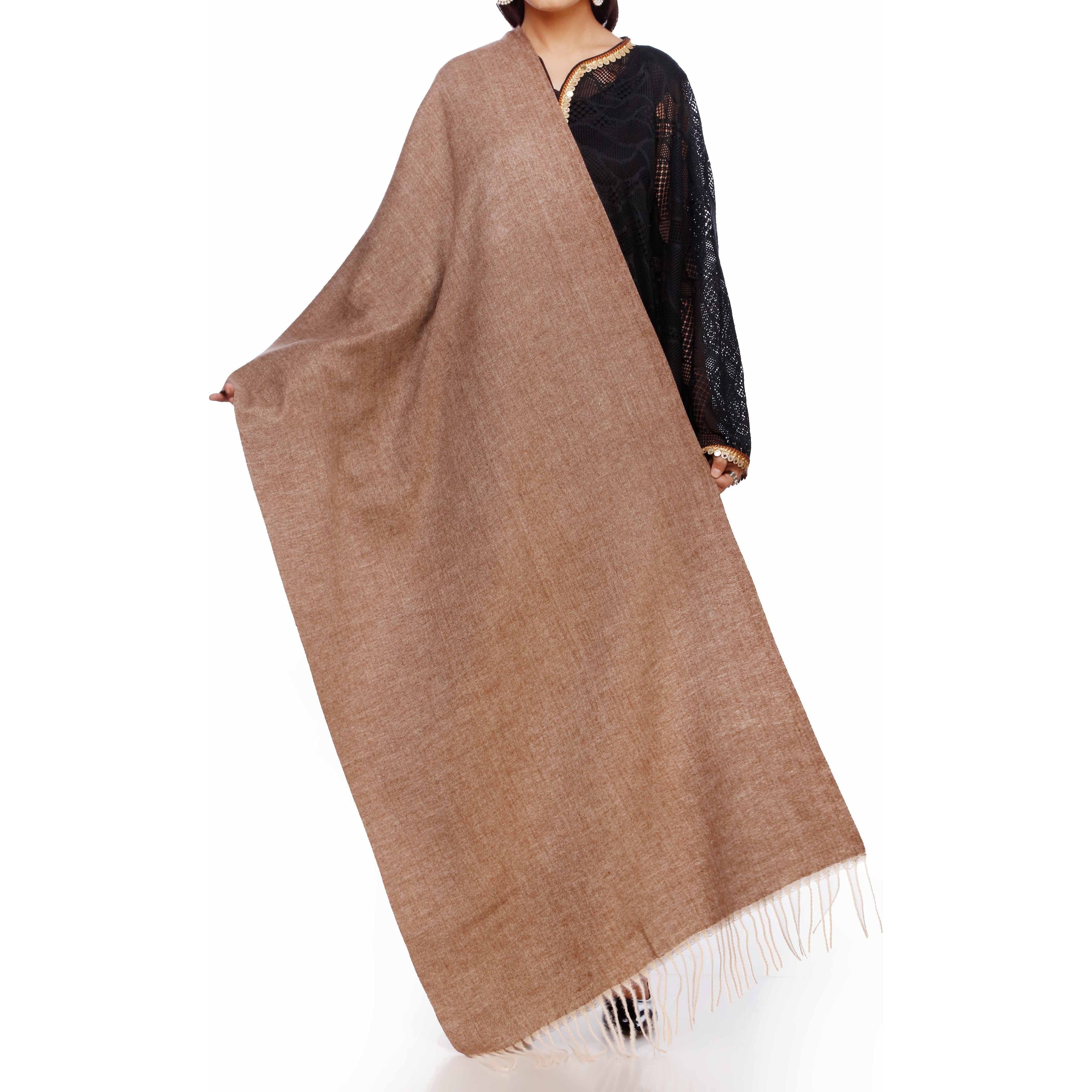 Brown Softer Plain Stole PW2711