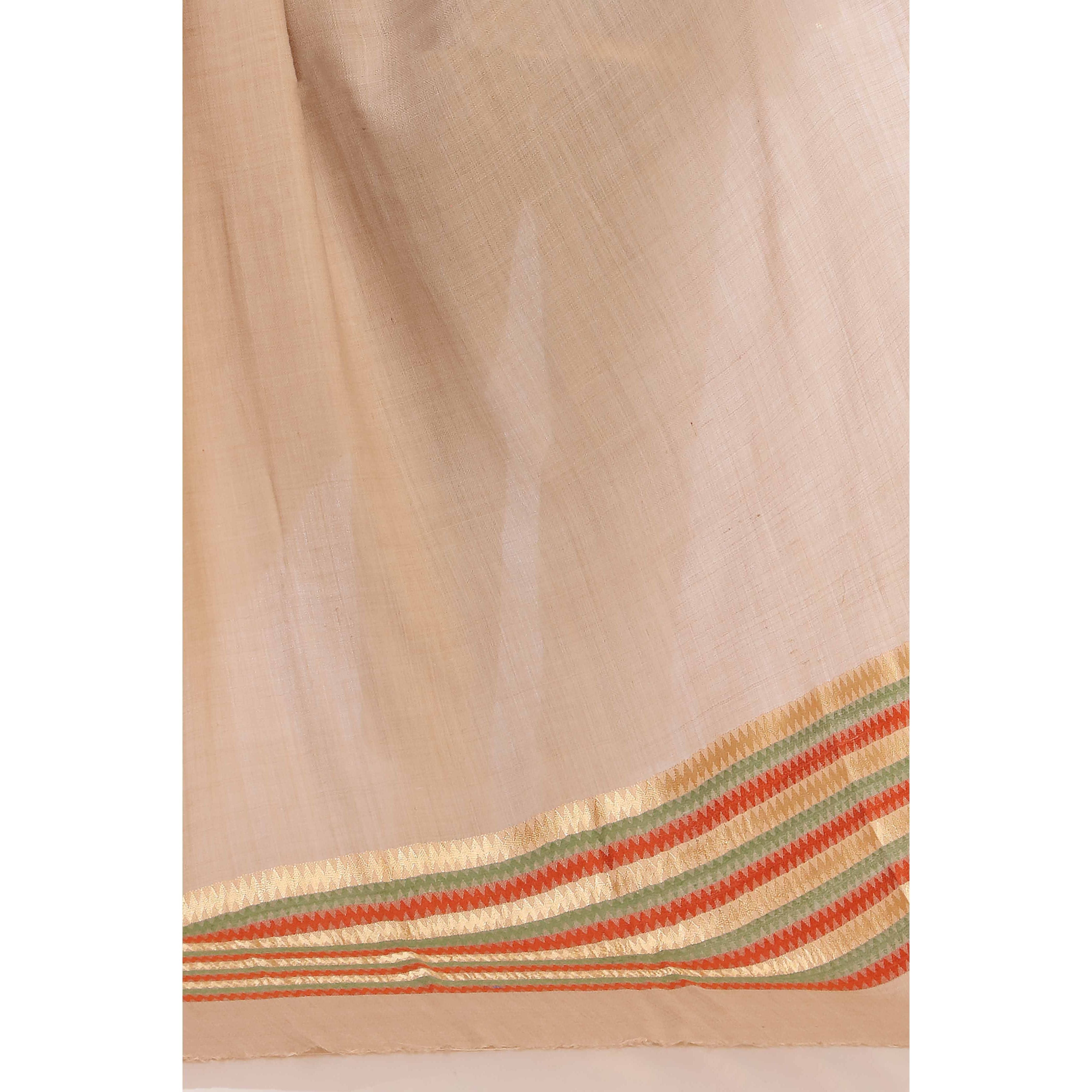 Khaki Zari Striped Shawl PW2720
