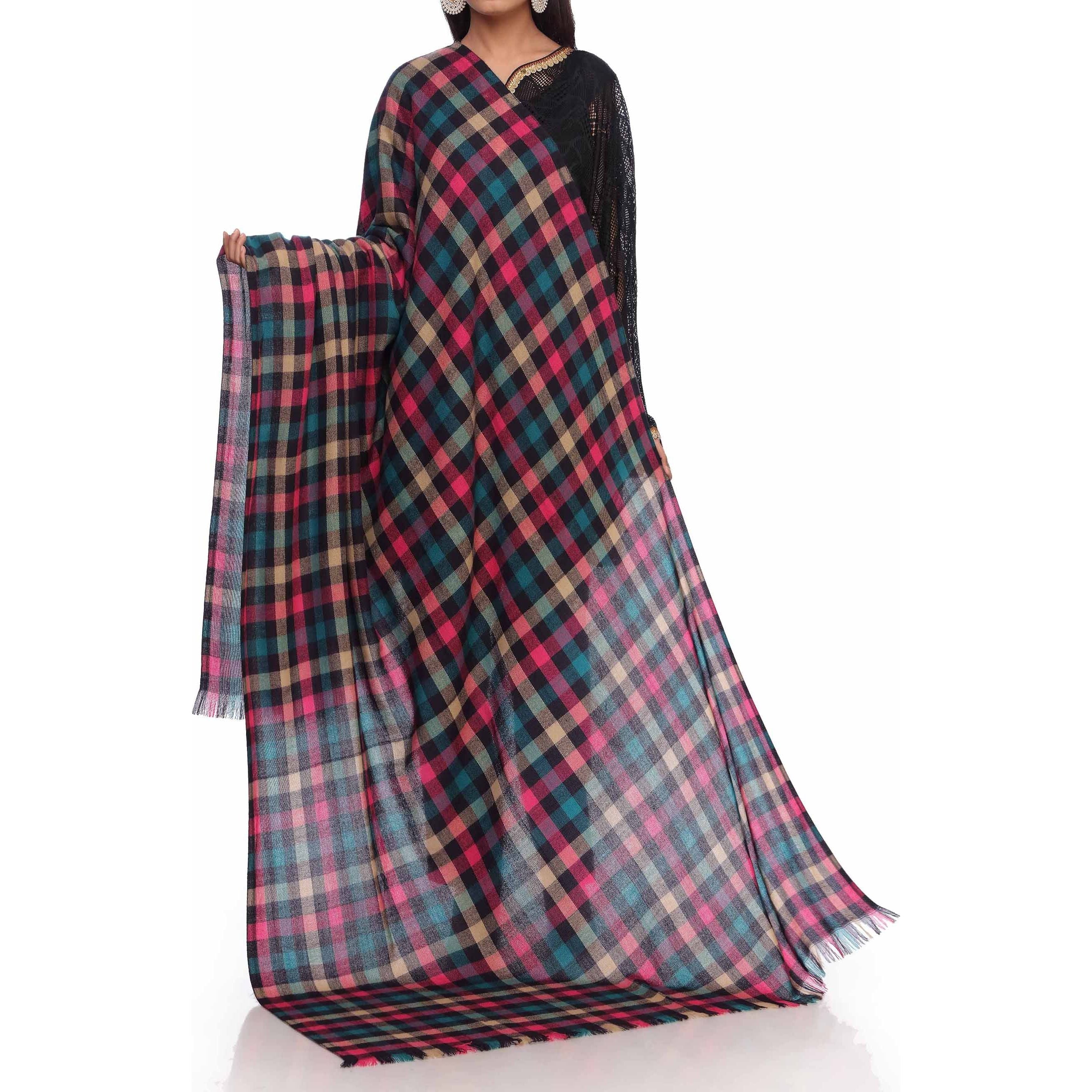 Multy Checkered Shawl PW2727