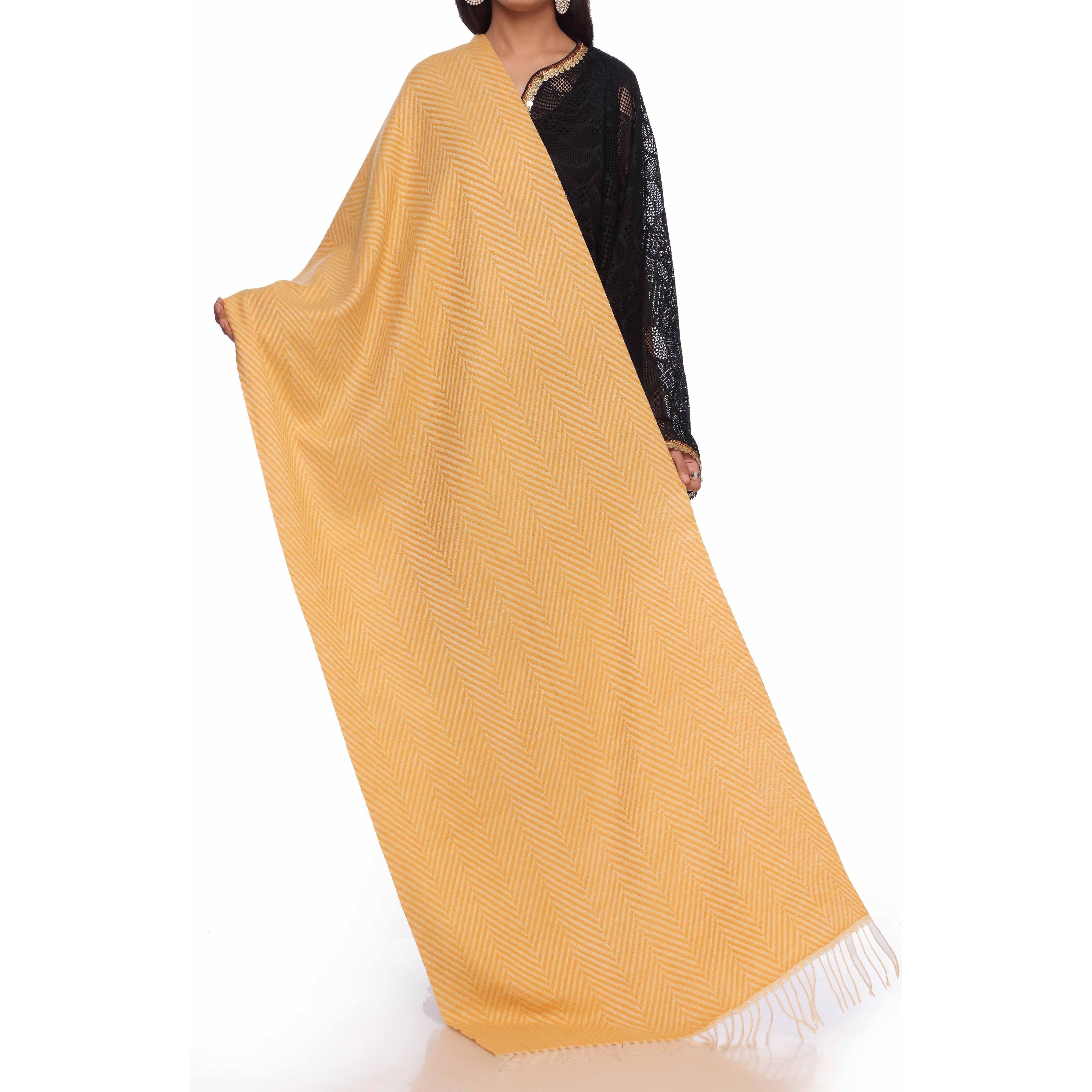 Yellow Zig Zag Stole PW2733