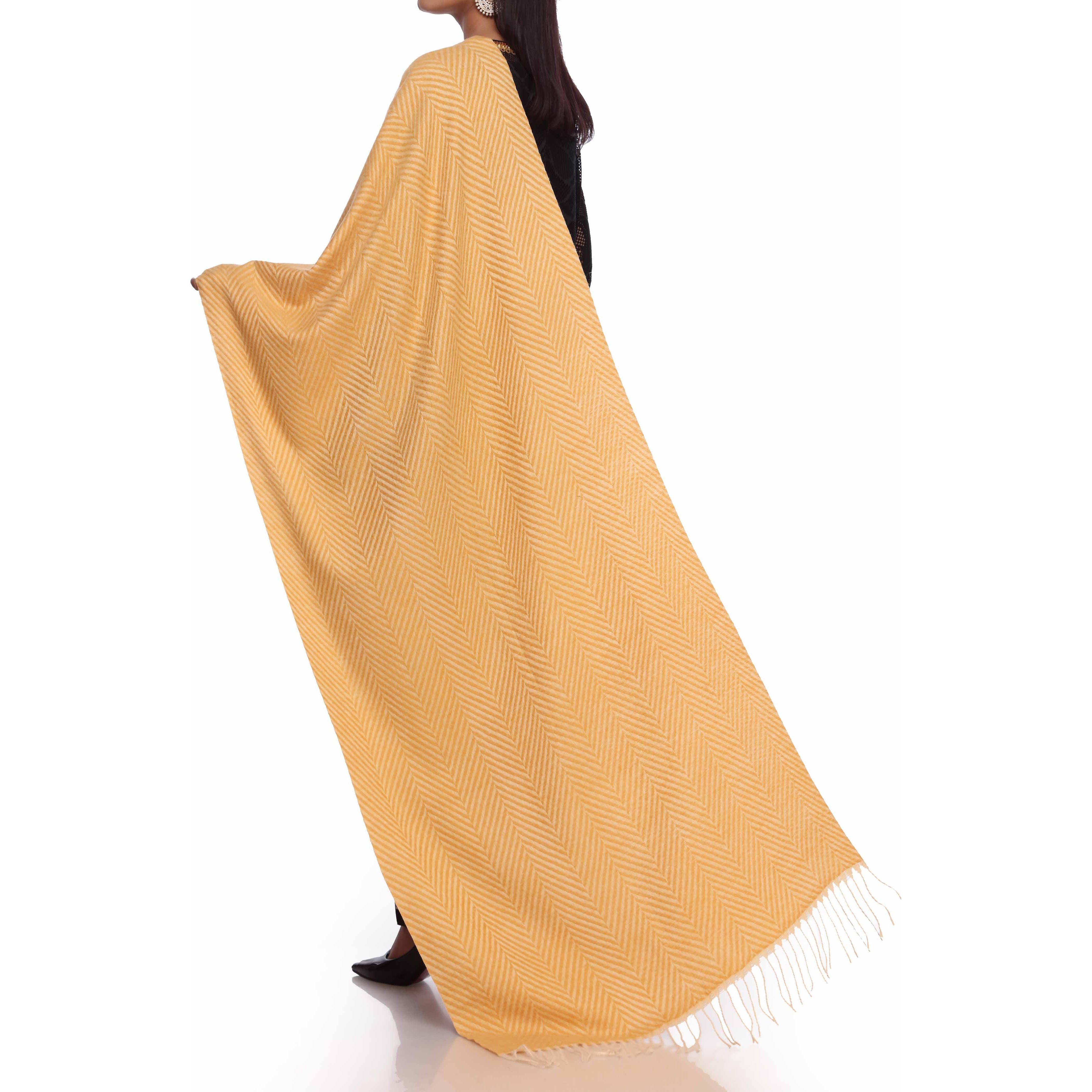 Yellow Zig Zag Stole PW2733