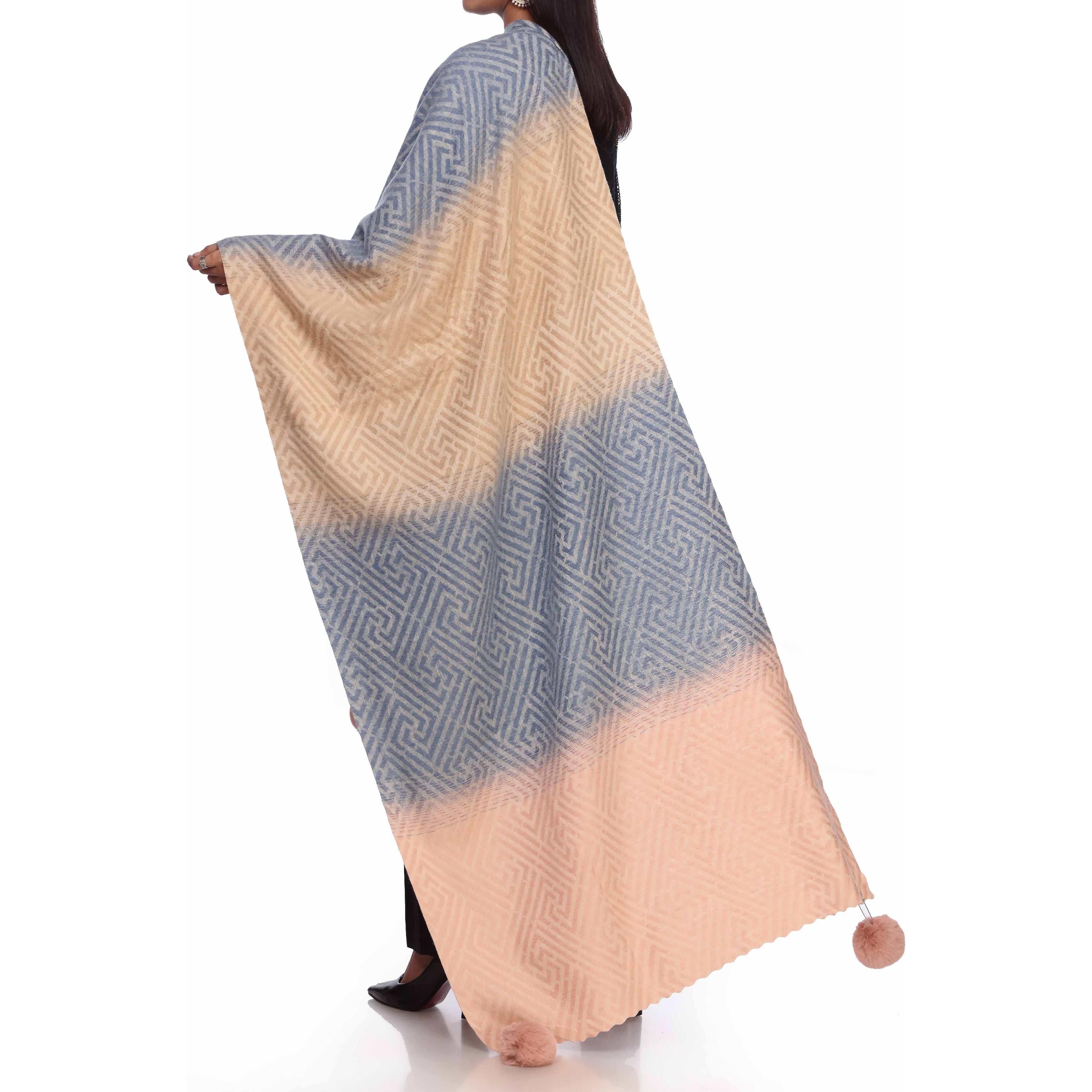 Khaki Two Tone Shawl PW2734