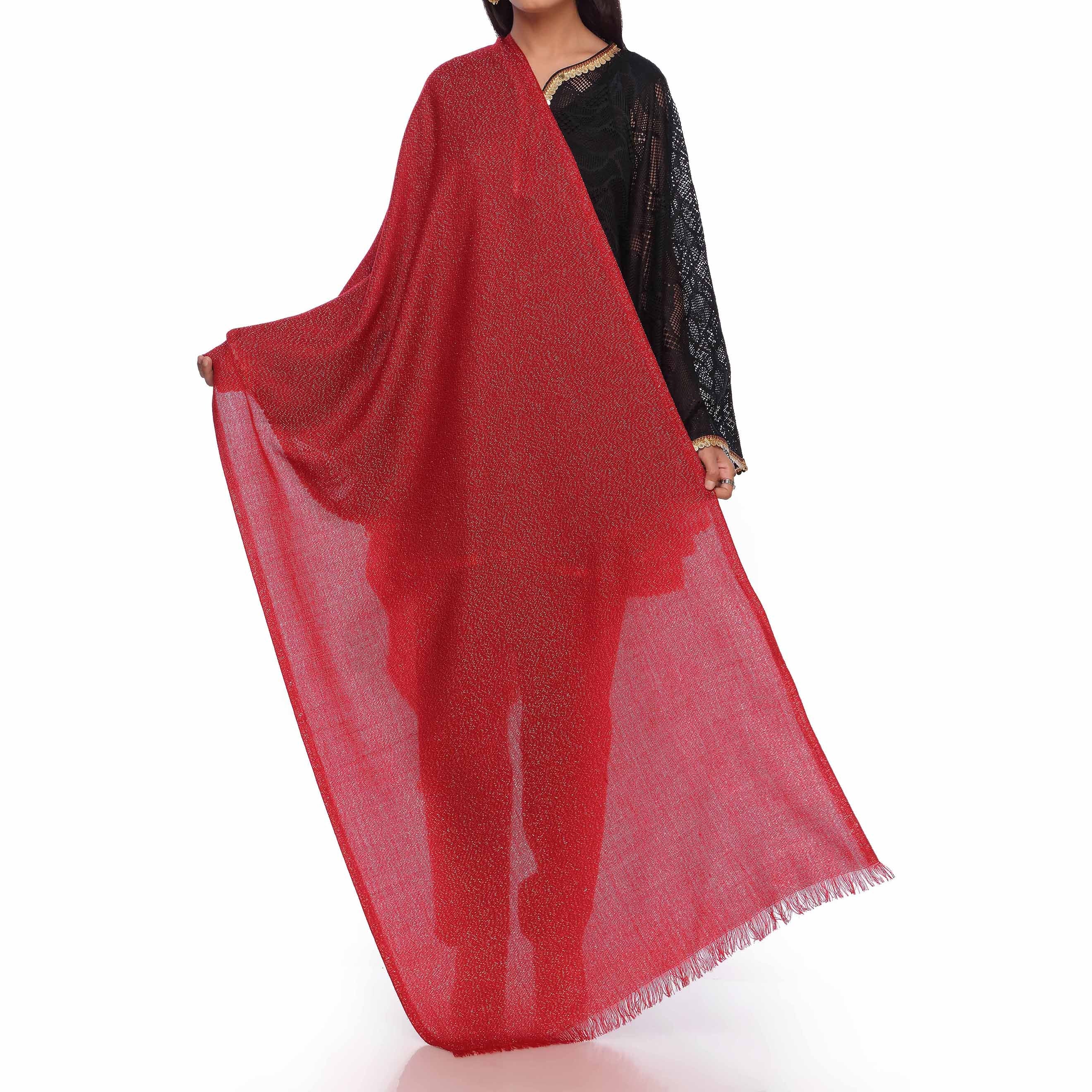 Red Moonlight Plain Stole PW2740