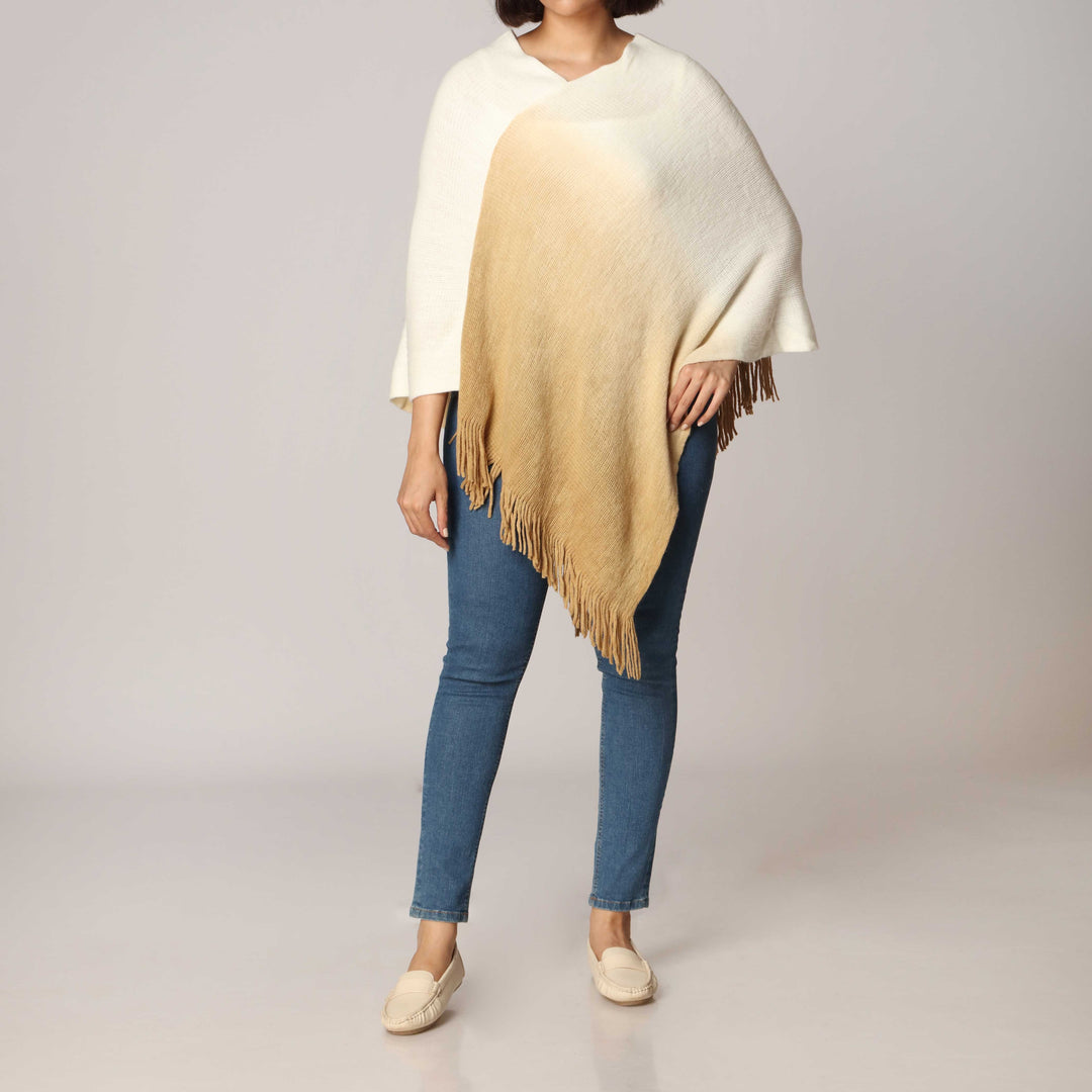 Beige Cape Shawl PW2805