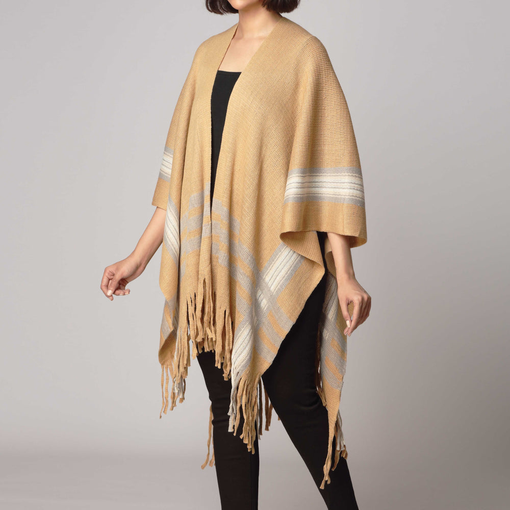 Khaki Cape Shawl PW2807