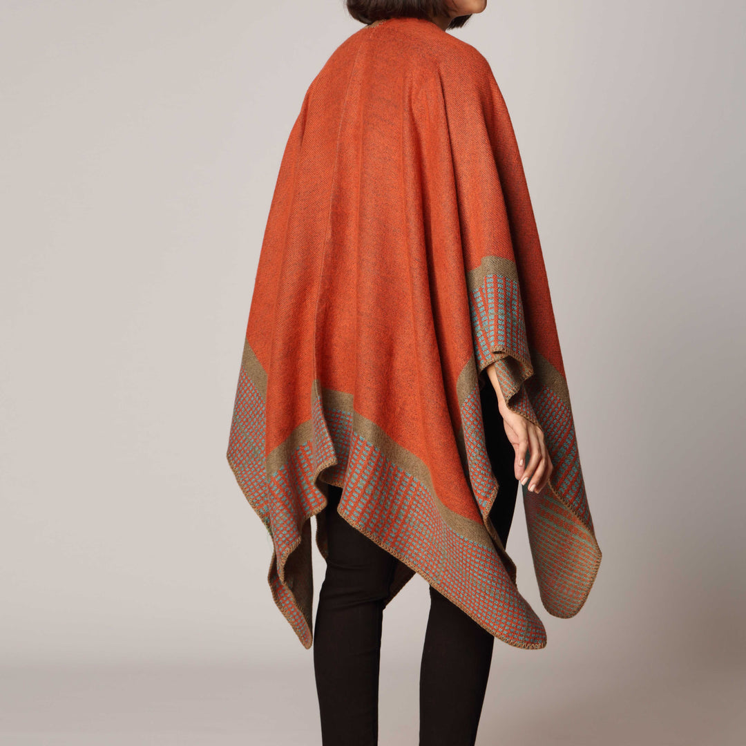 Orange Cape Shawl PW2822