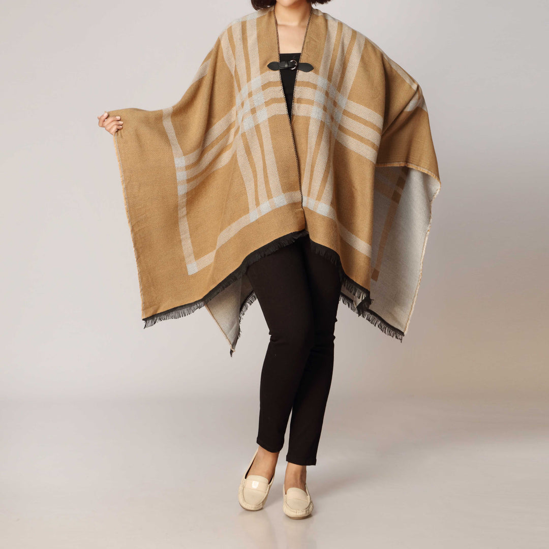 Khaki Cape Shawl PW2824