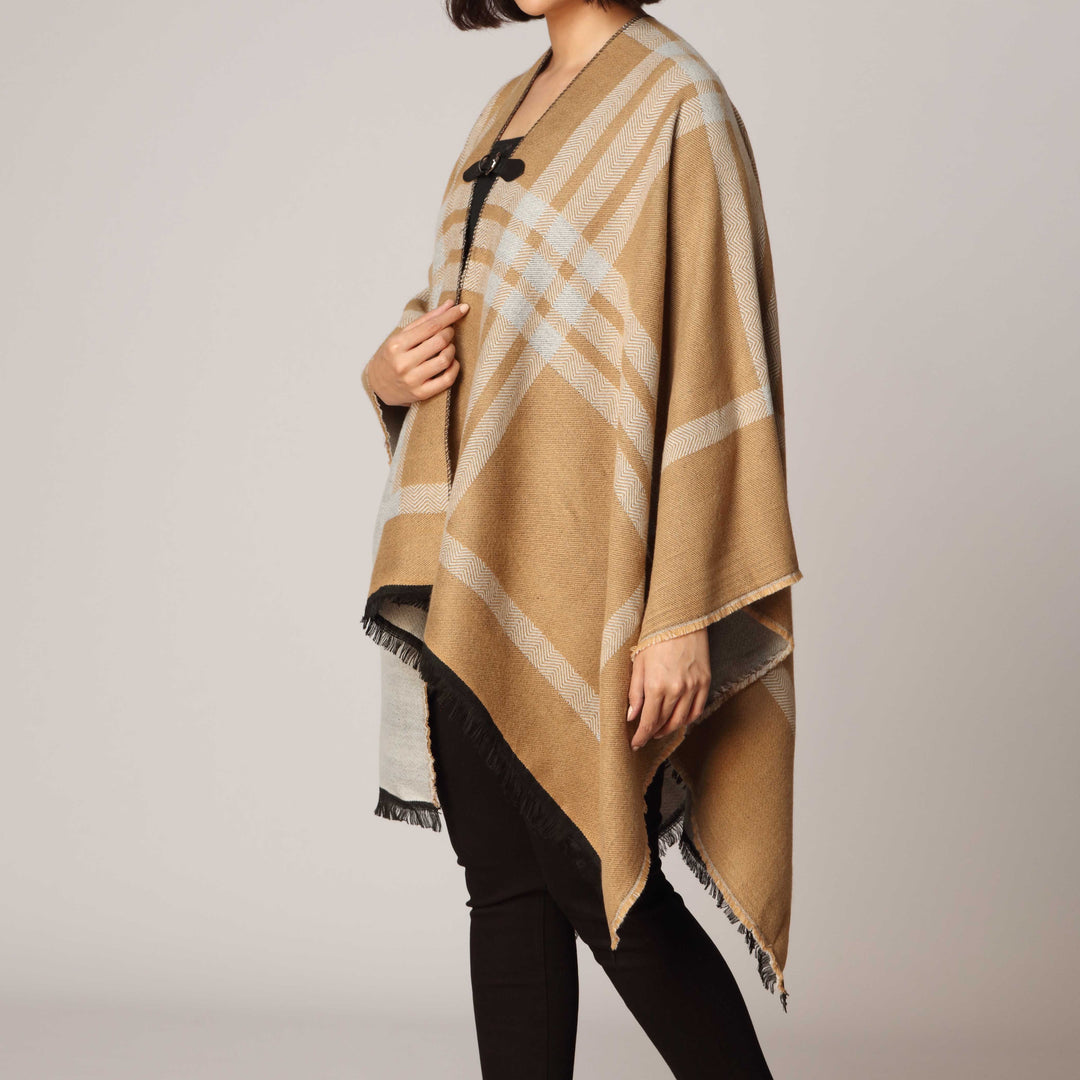 Khaki Cape Shawl PW2824