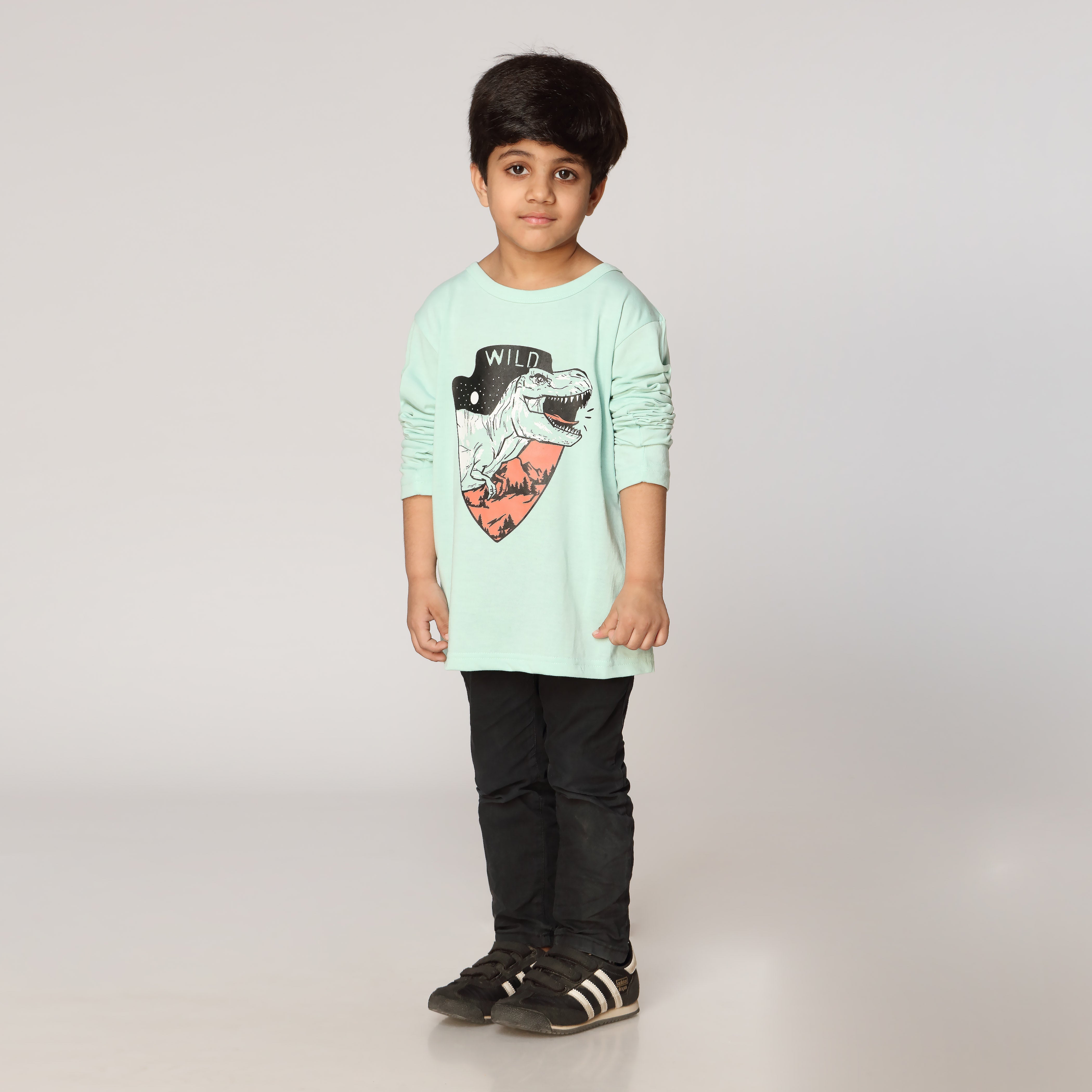 Boys Sky Blue Printed Jersey shirt PW2833