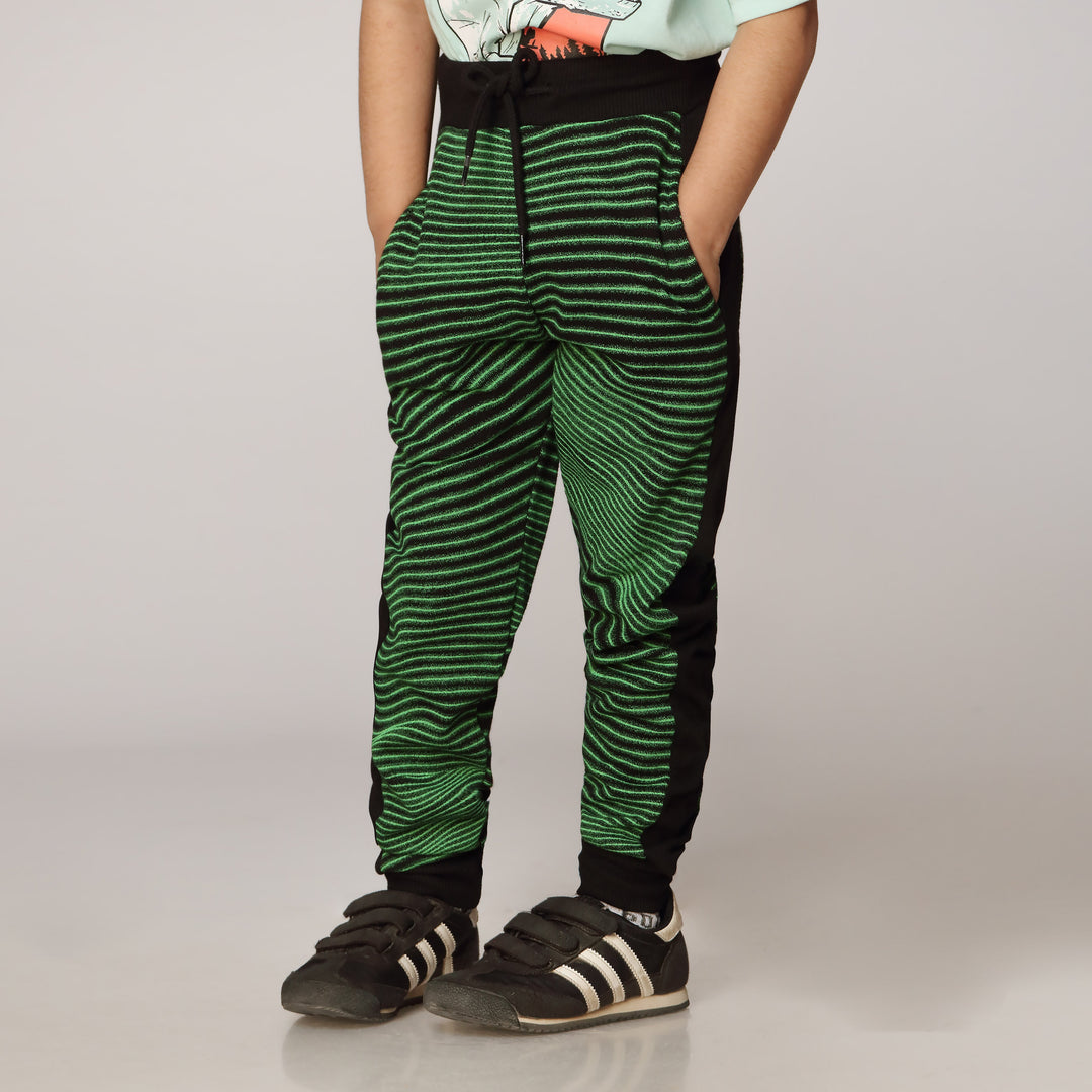 Boys Black Fleece Trousers PW2854