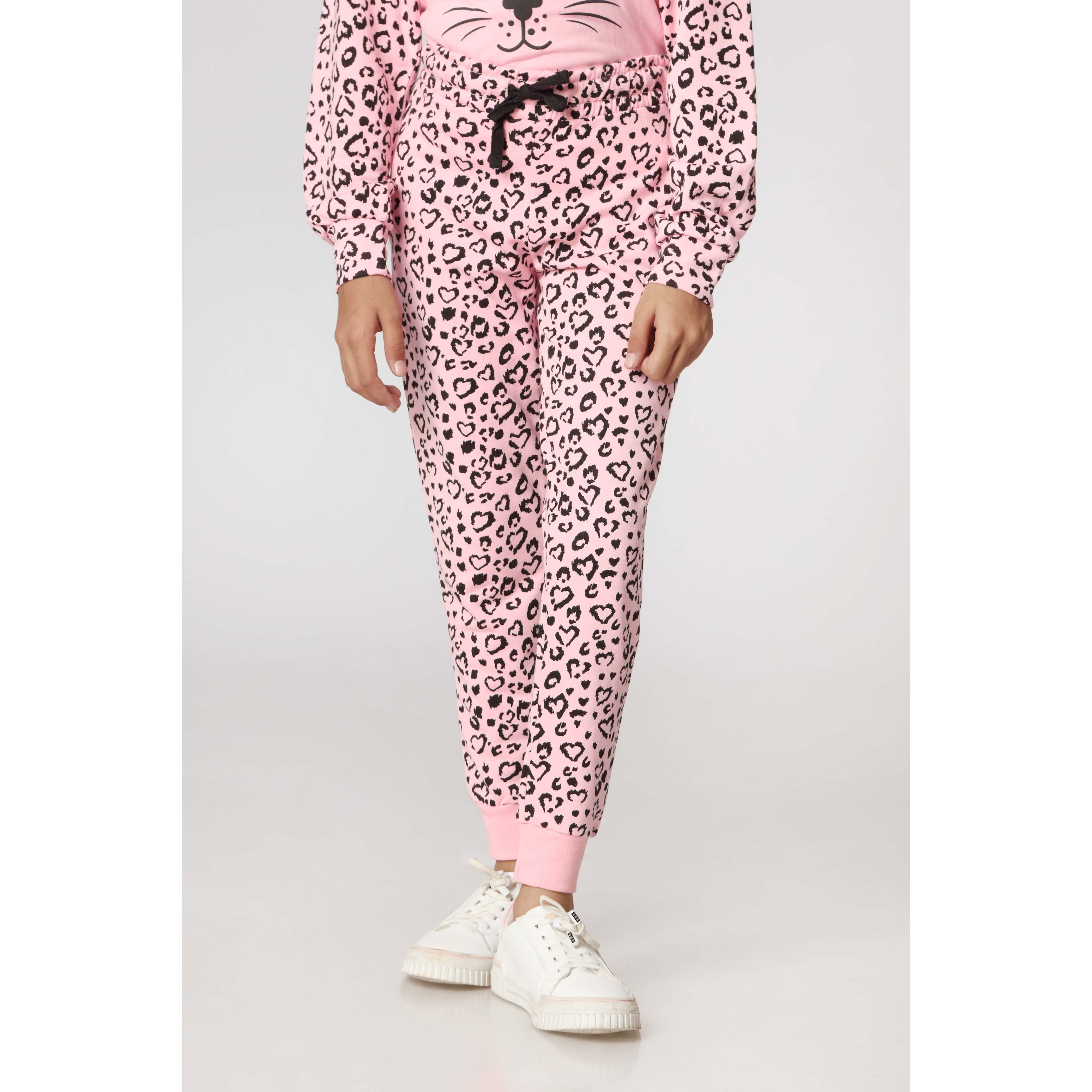 Girls Pink Fleece Trousers PW2858