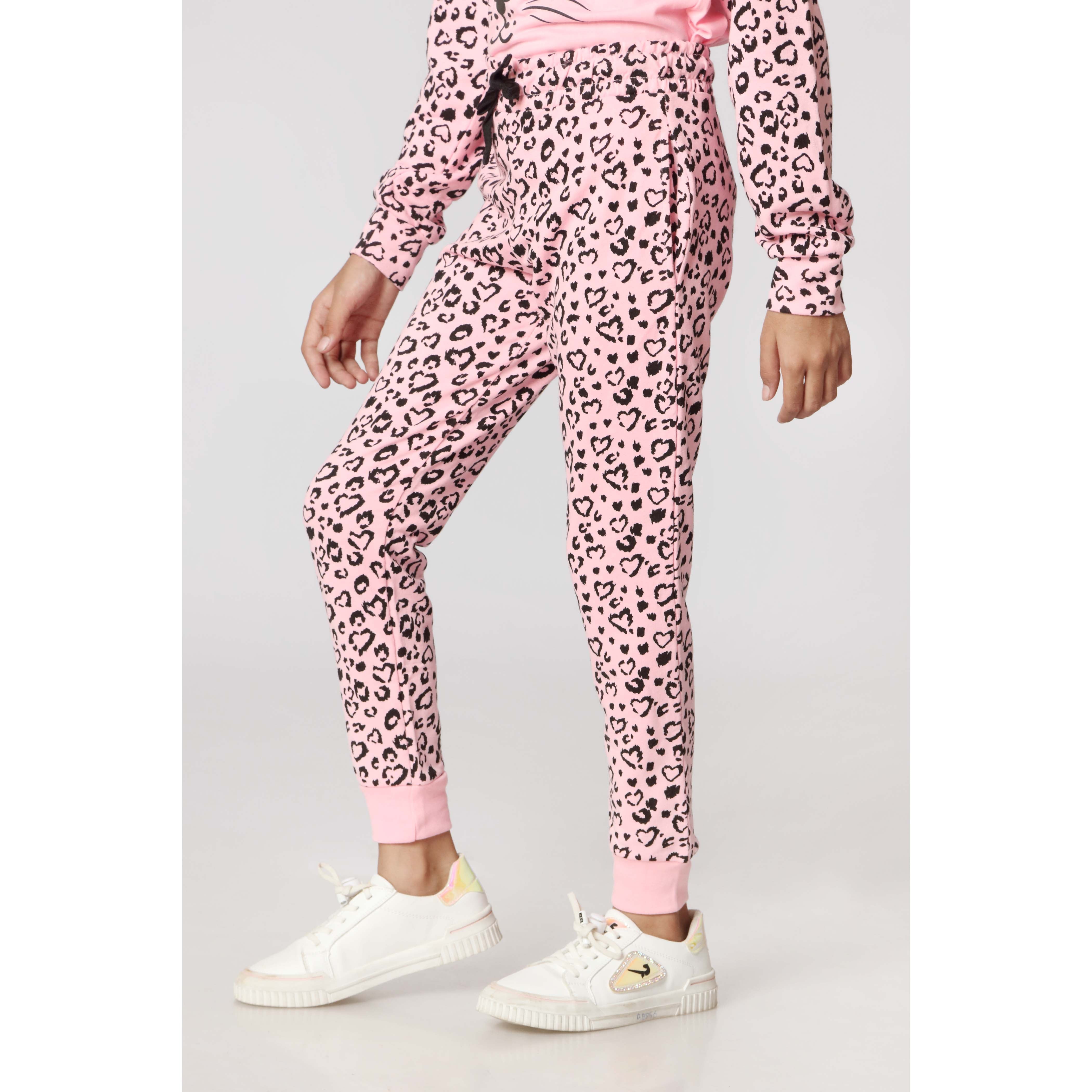 Girls Pink Fleece Trousers PW2858
