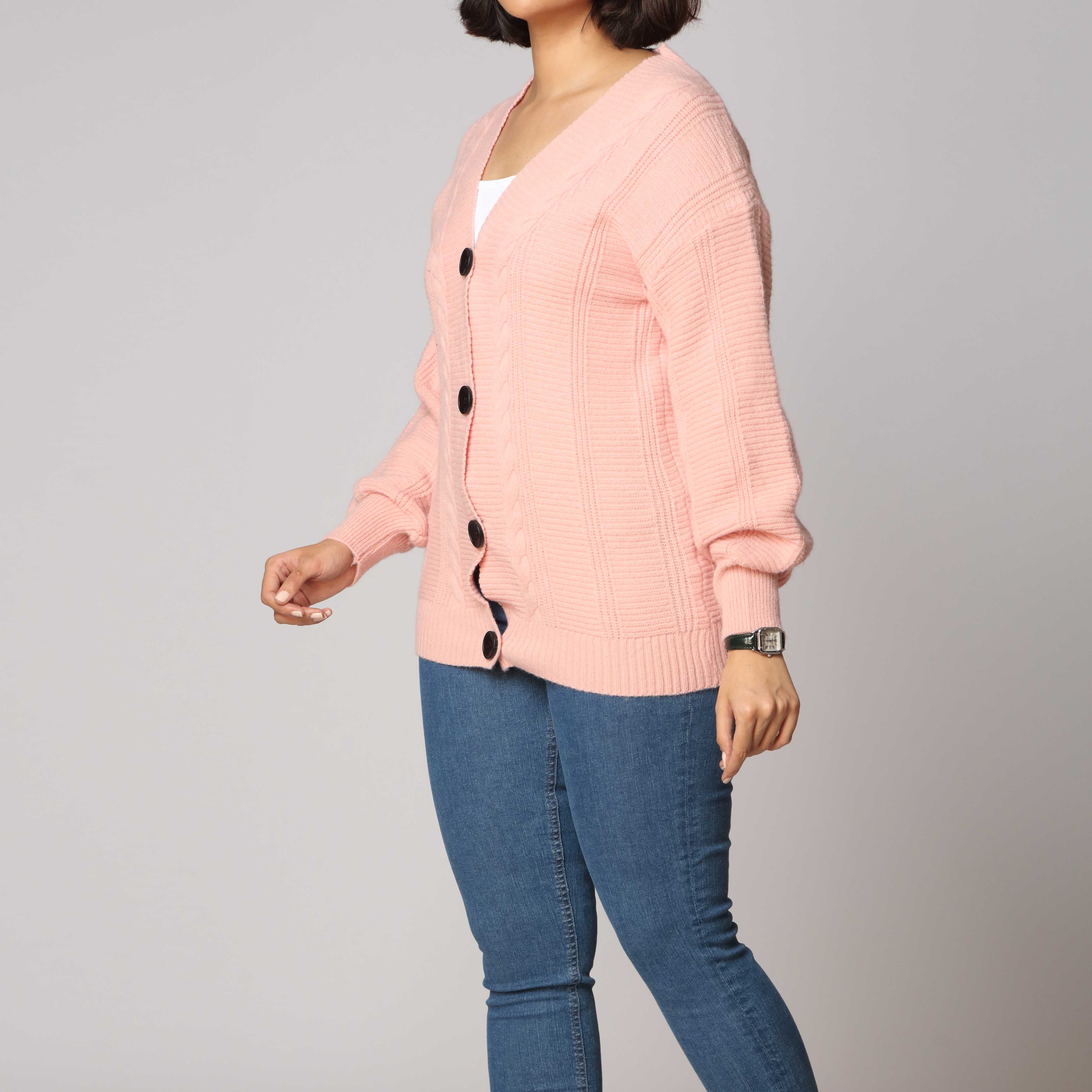 Pink Mid Length Cardigan PW2902
