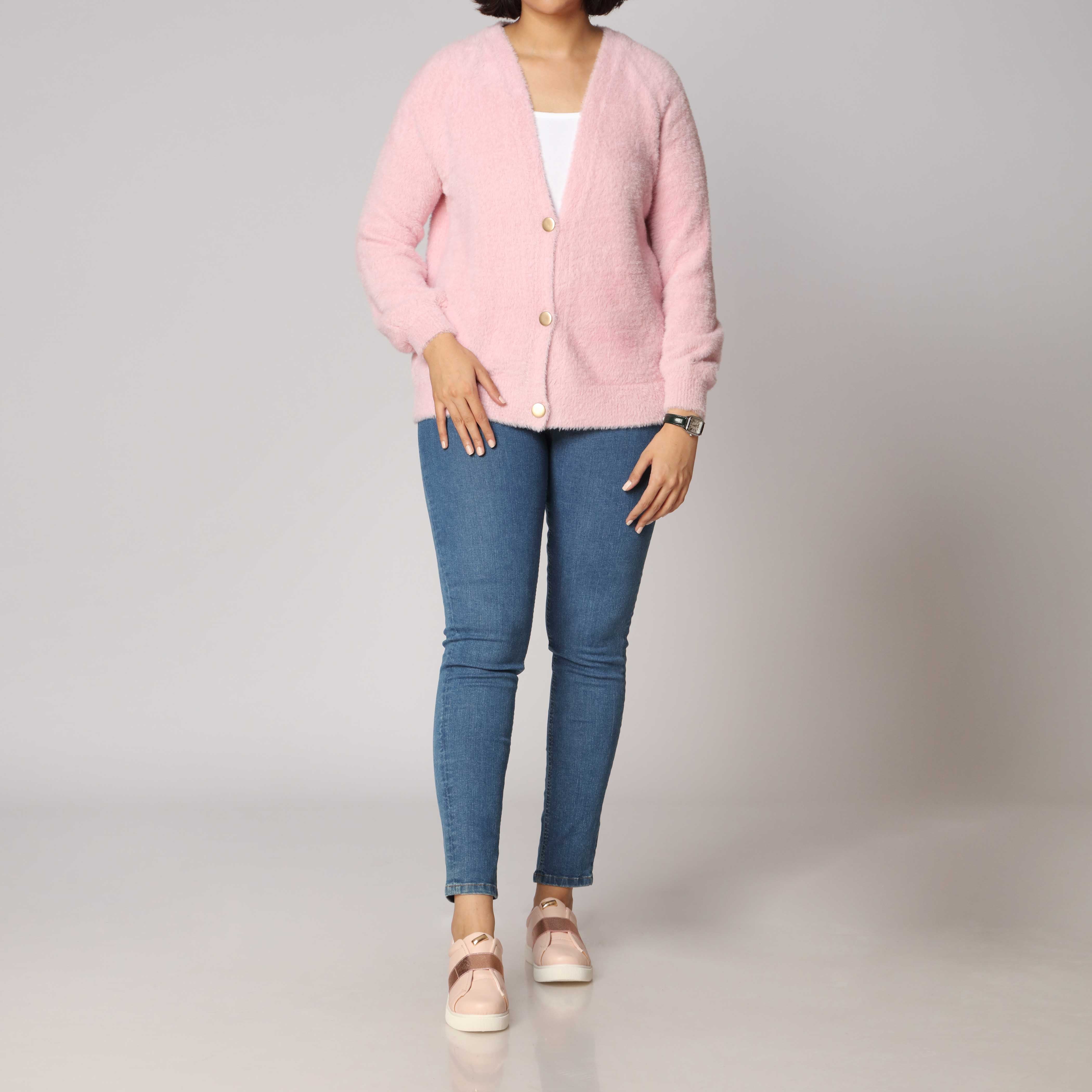 Pink Mid Length Cardigan PW2904