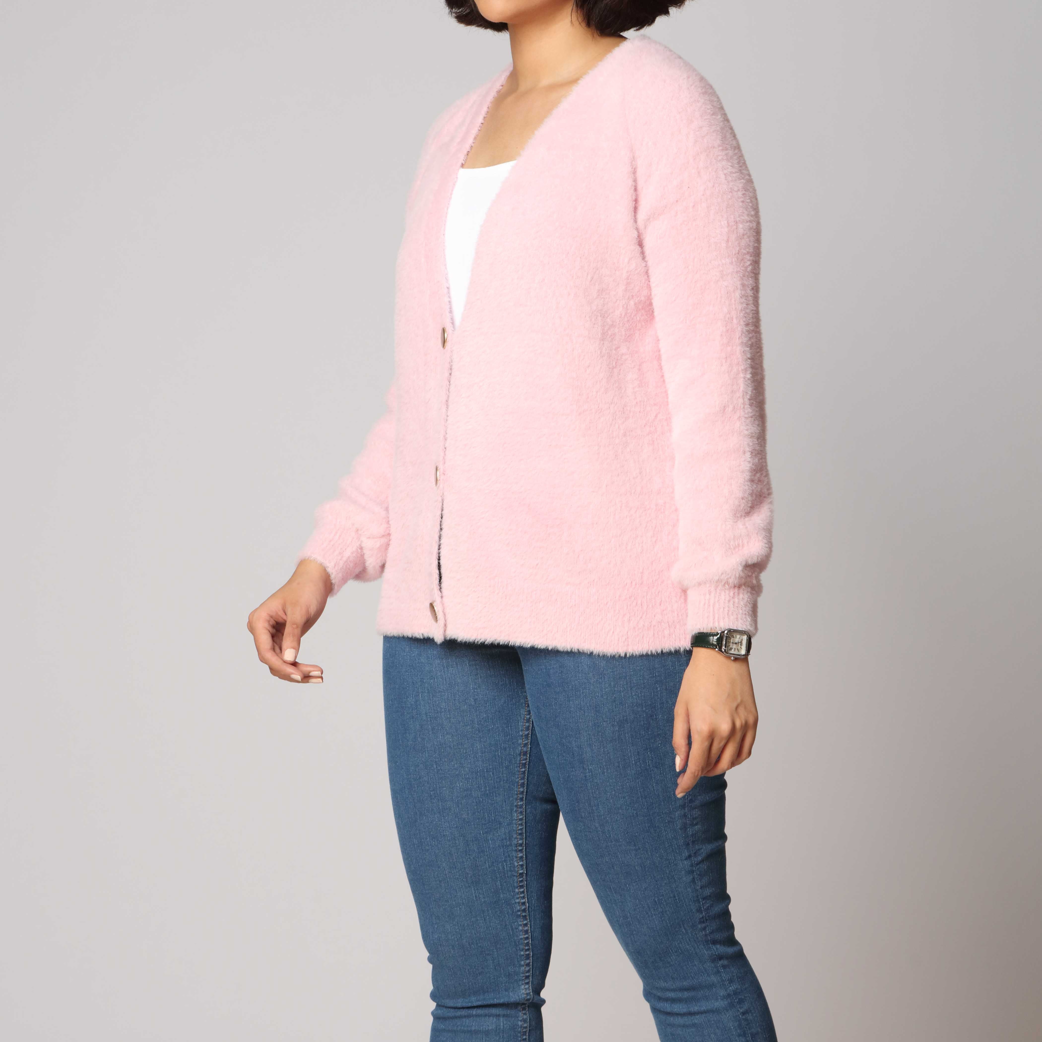 Pink Mid Length Cardigan PW2904