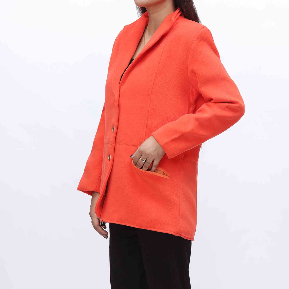 1PC- Wool Button Coat PW3065