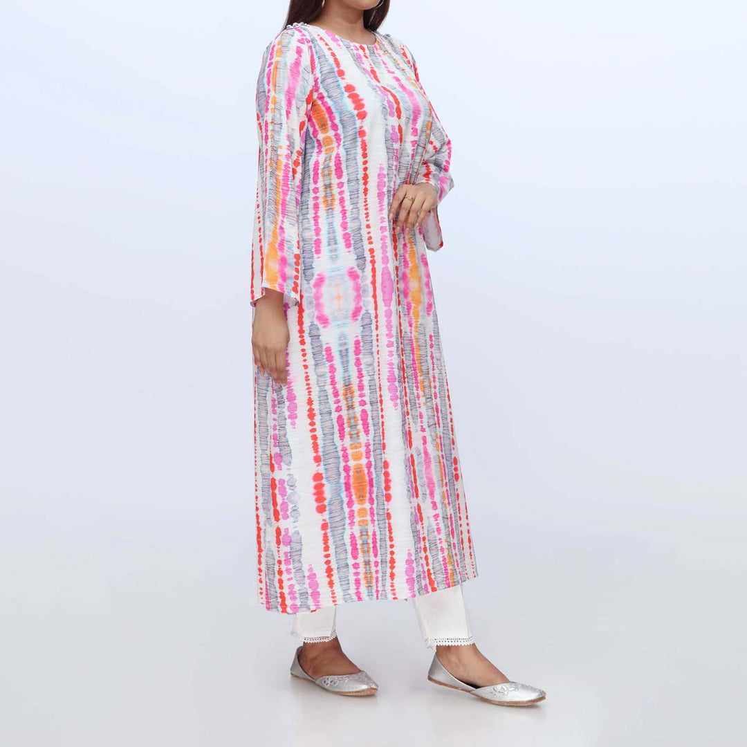 1PC-Printed Grip Silk Long Shirt PW3126