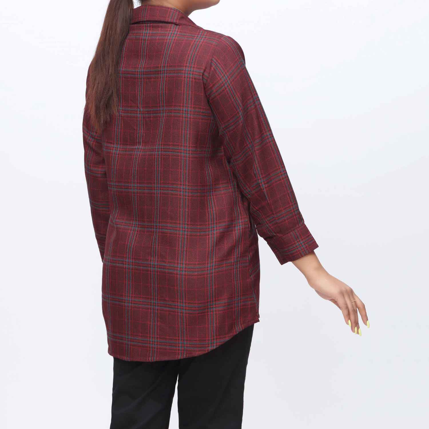 1PC- Flannel Checkered Top PW3265