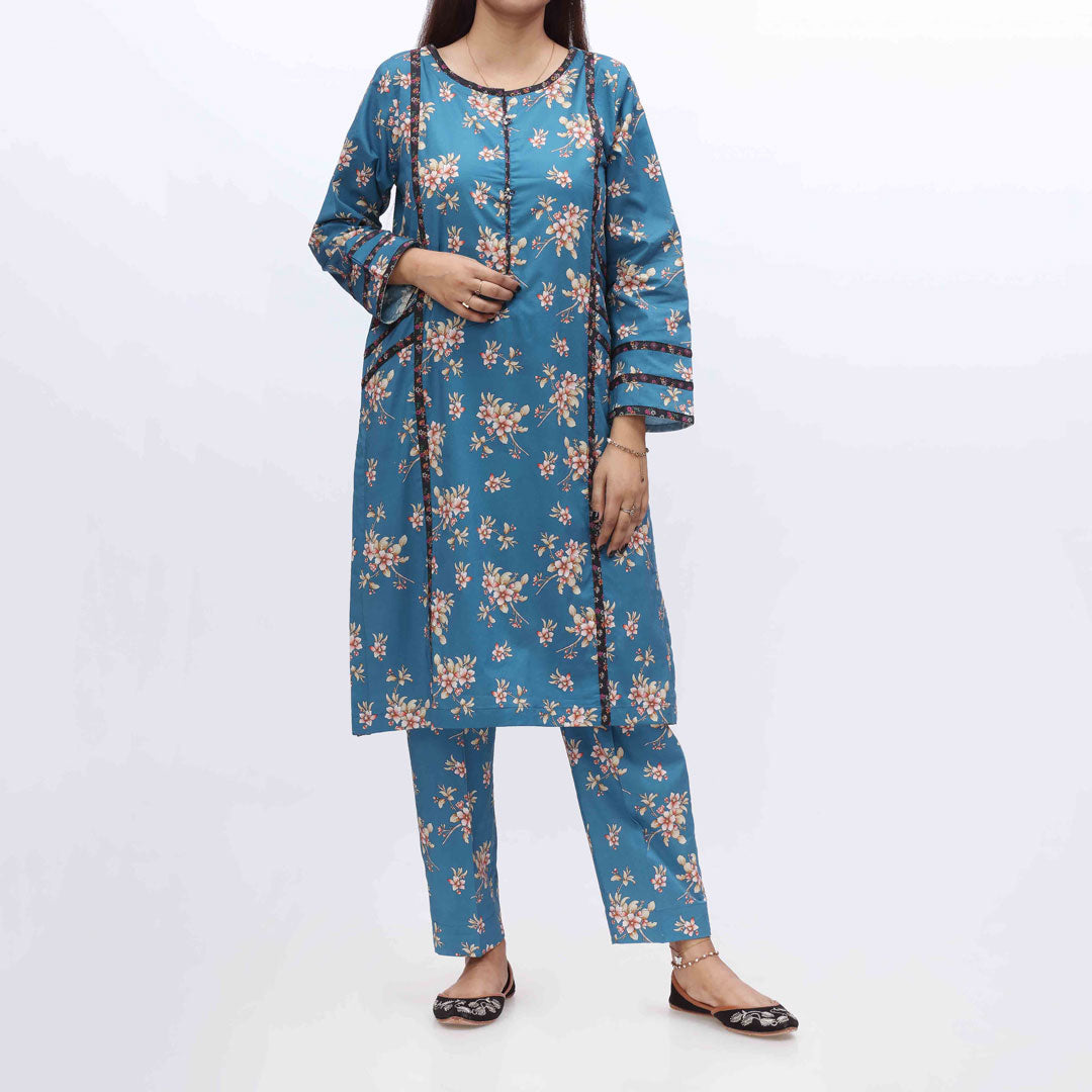 2PC- Digital Printed Khaddar Shirt & Trouser PW3267