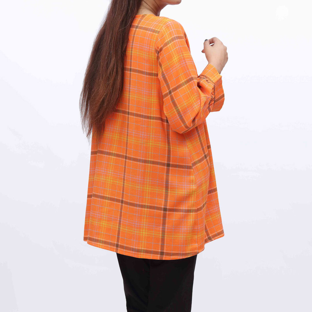 1PC- Flannel Checkered Top PW3283