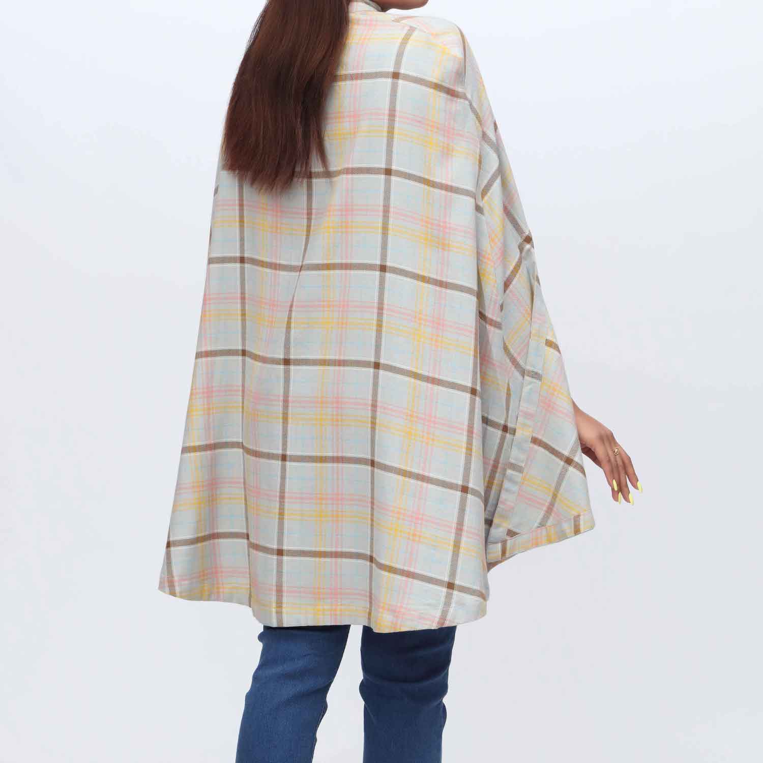 1PC- Flannel Checkered Top PW3289