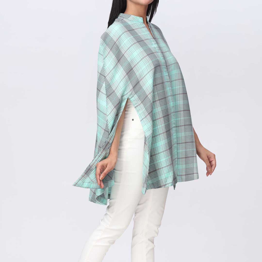 1PC- Flannel Checkered Top PW3290