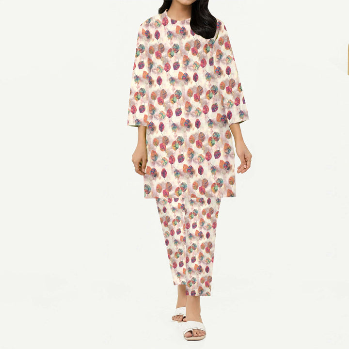 2PC- Digital Printed Cambric Suit PW3455