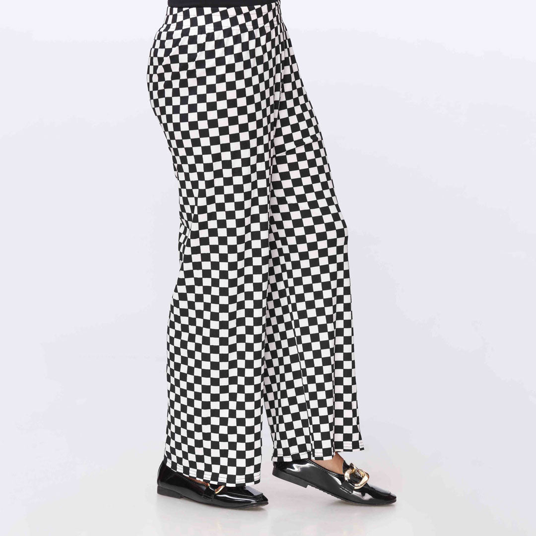 Blkwht Printed jersey Straight Trouser PW3558