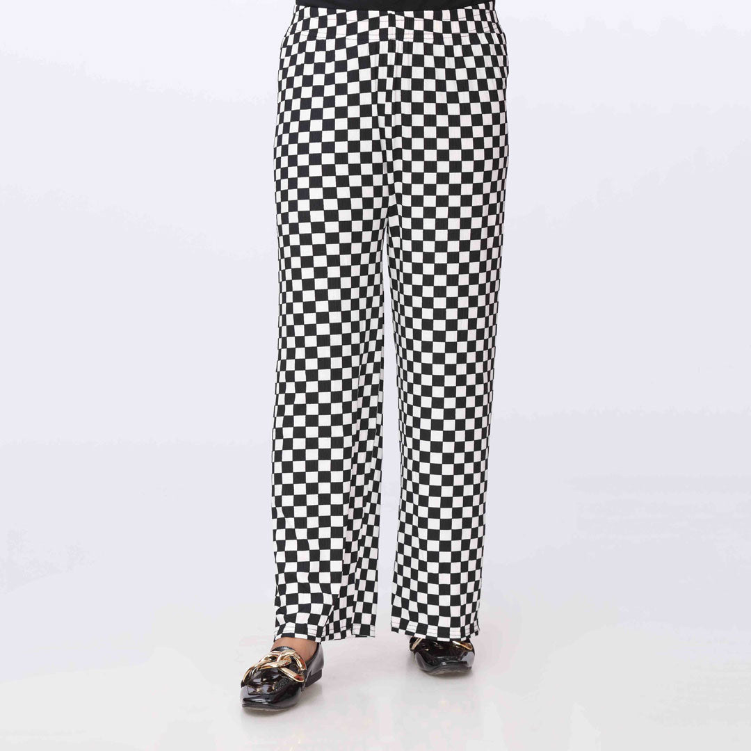 Blkwht Printed jersey Straight Trouser PW3558