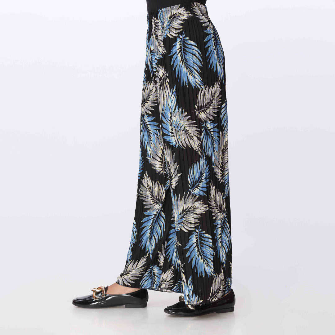 Black Printed jersey Straight Trouser PW3567