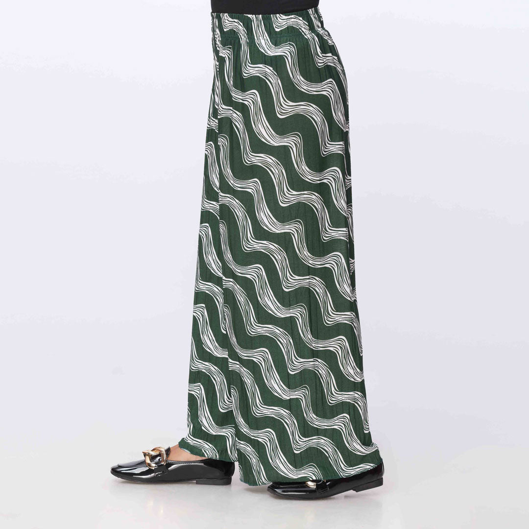 Green Printed jersey Straight Trouser PW3572