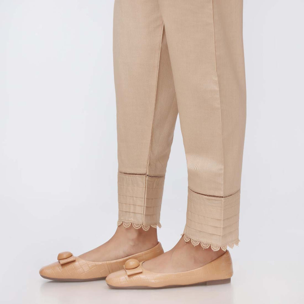 Beige Stripe Broshia Straight Fit Trouser PW3623