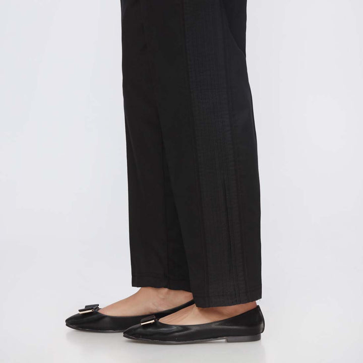 Black Cambric Straight Fit Trouser PW3651