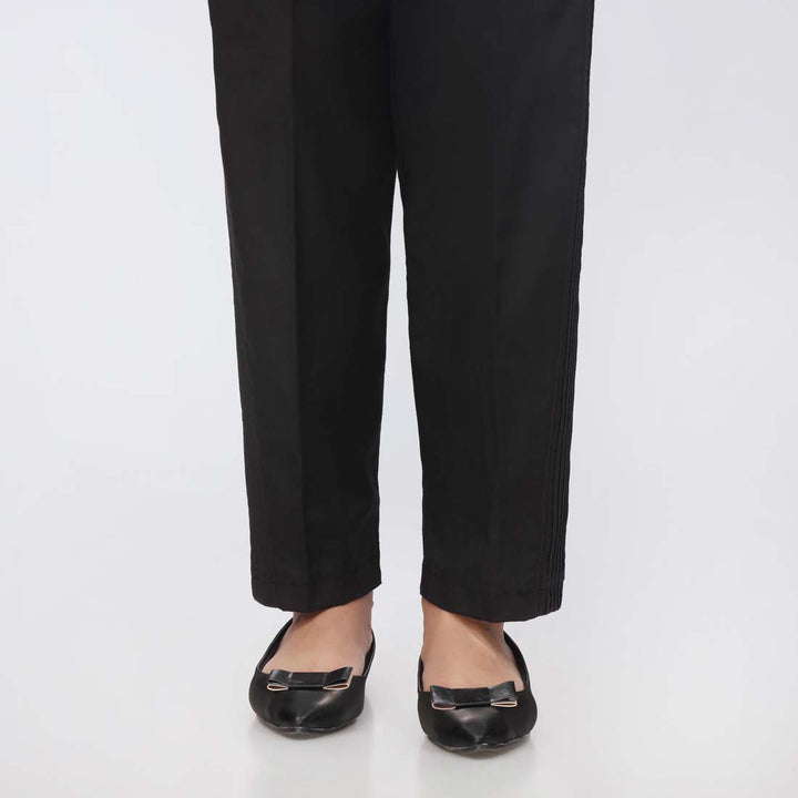 Black Cambric Straight Fit Trouser PW3651