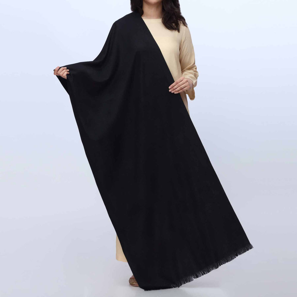 Black Winter Plain Stole PW3724