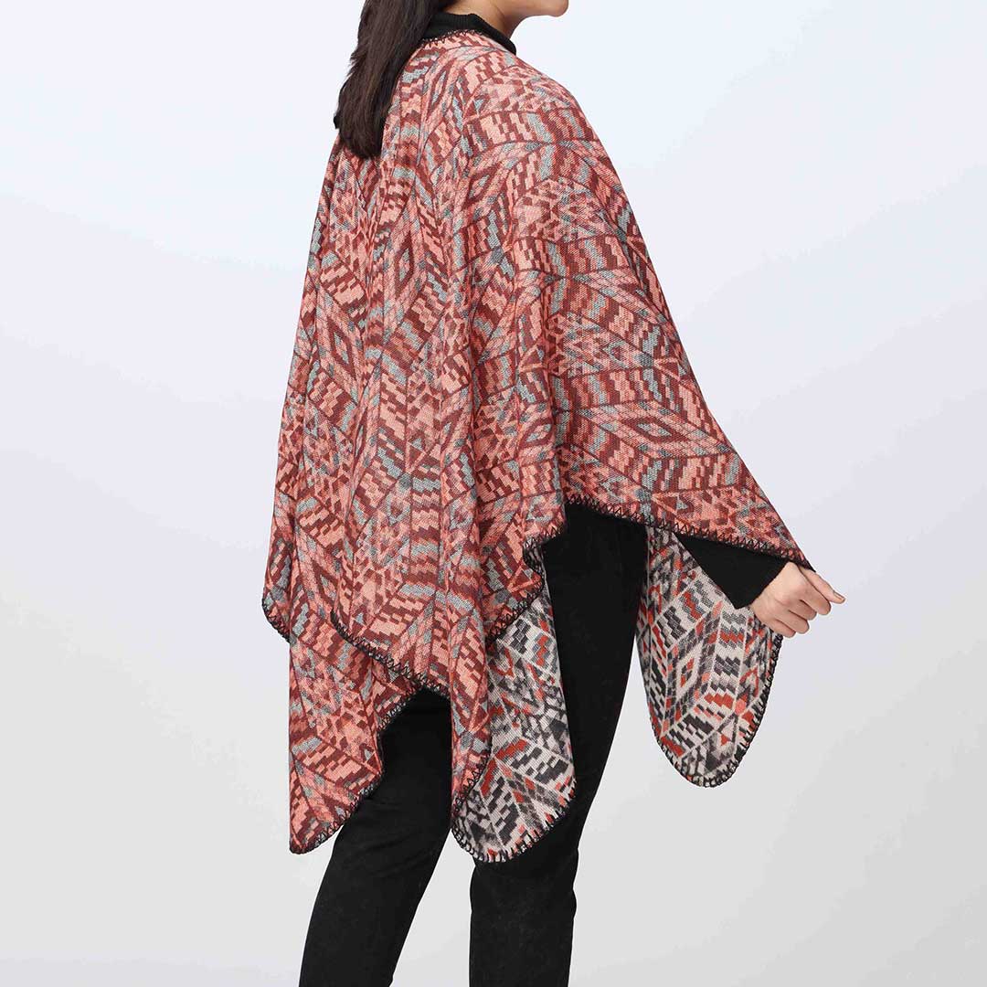 Red Cape Shawl PW3840