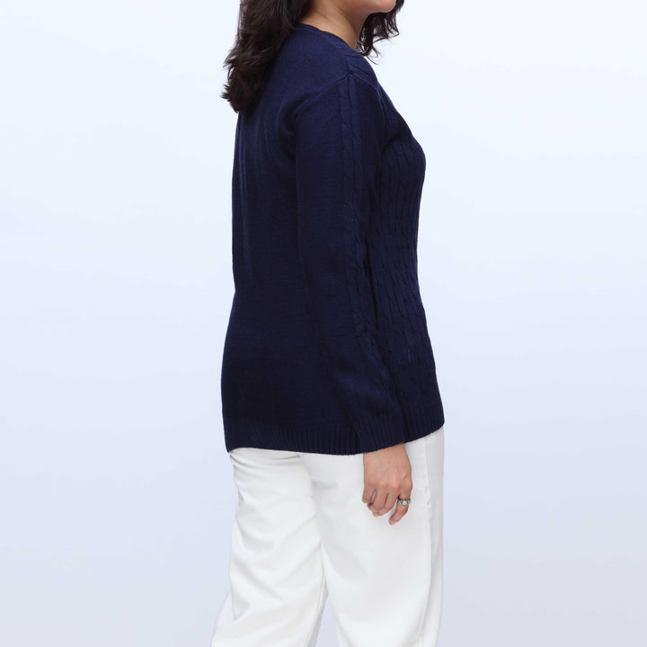 Blue Mid Length Cardigan PW3901