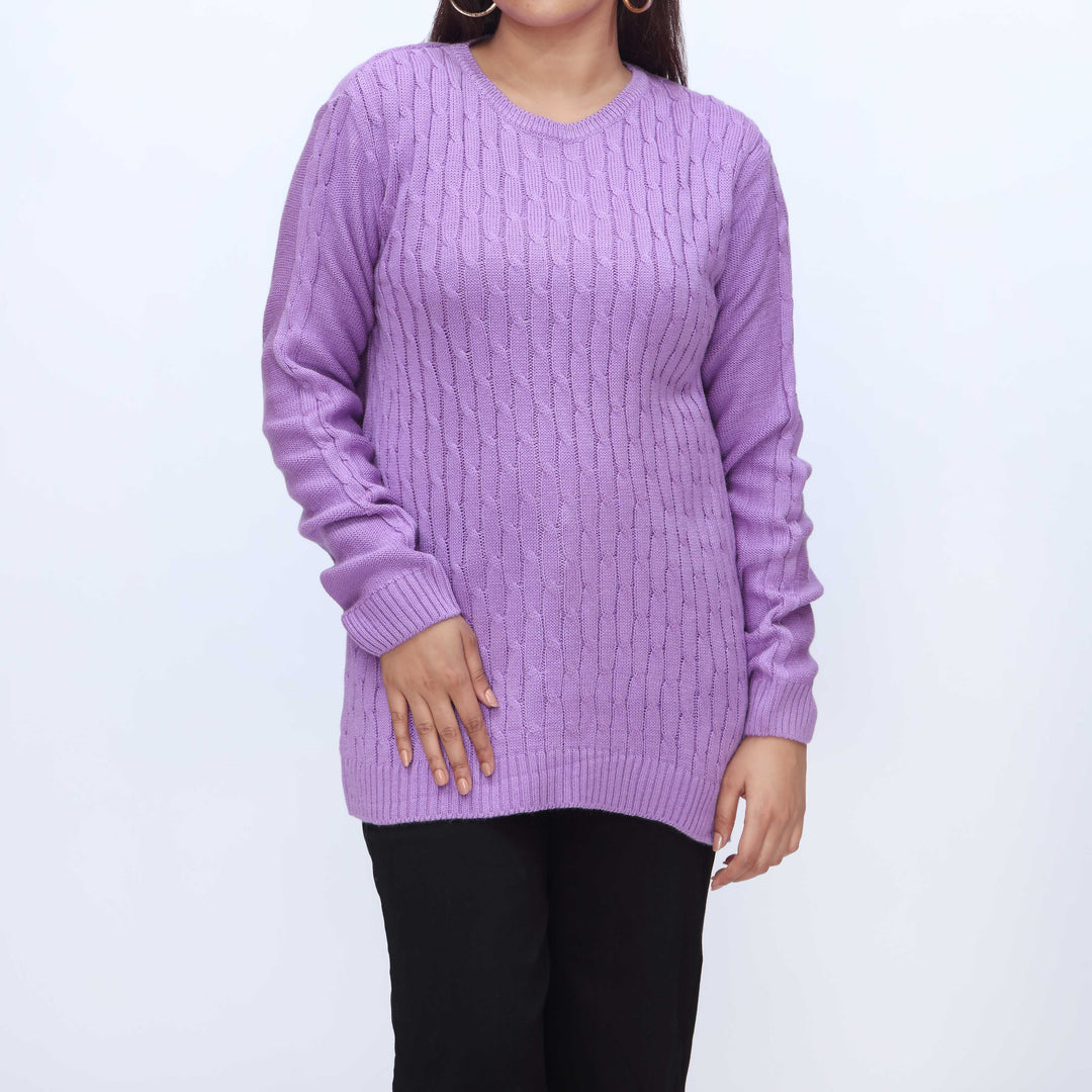 Purple Mid Length Cardigan PW3901