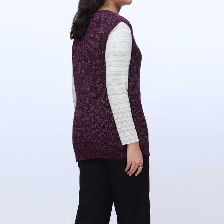 Lilac Sleeveless Cardigan PW3903