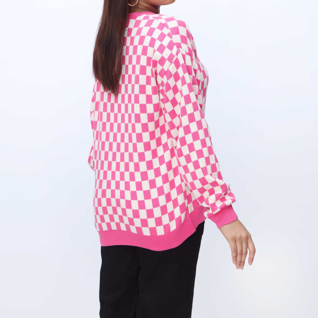 Pink Mid Length Cardigan PW3906