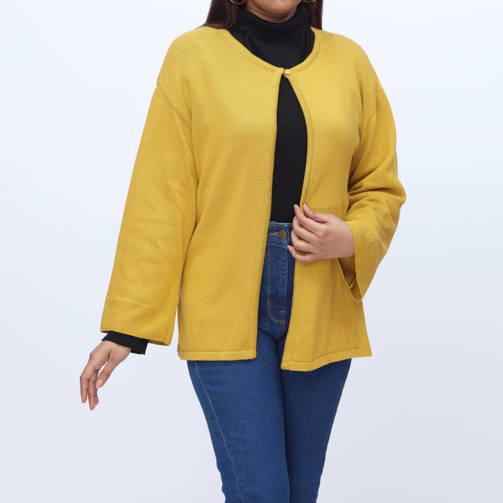 Mustard Mid Length Cardigan PW3908