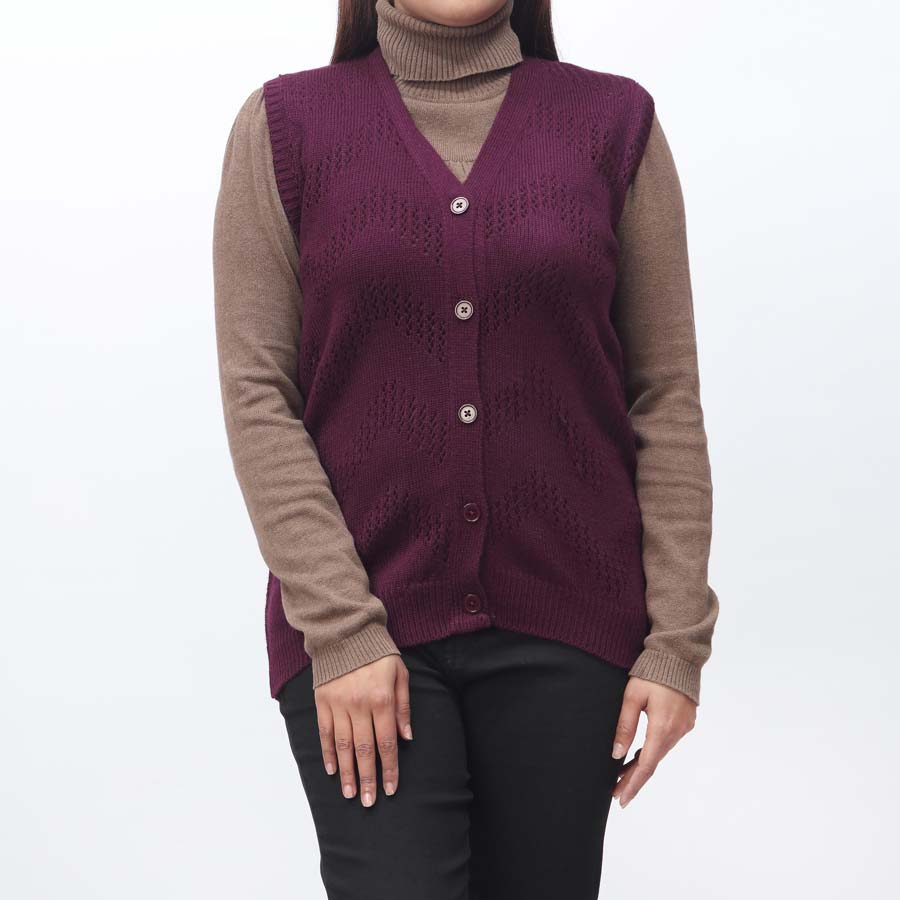 Plum Mid Length Cardigan PW3910