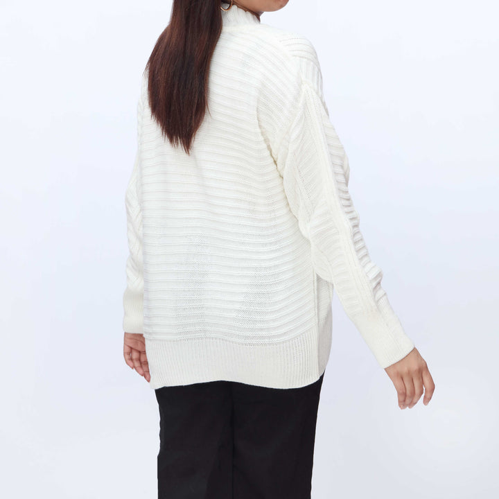 White Mid Length Cardigan PW3912