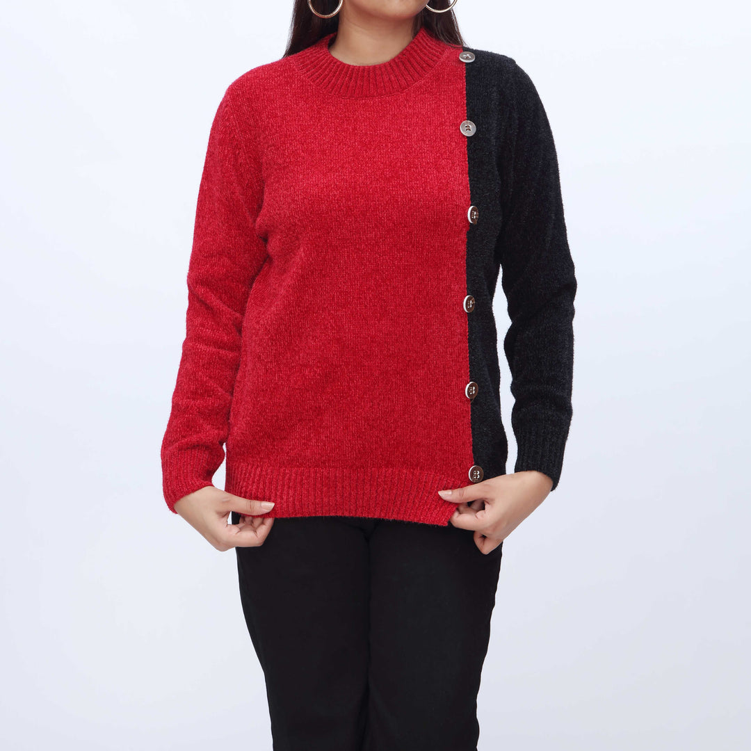 Red Mid Length Cardigan PW3916