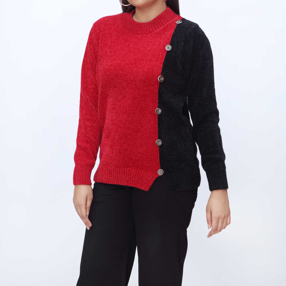 Red Mid Length Cardigan PW3916