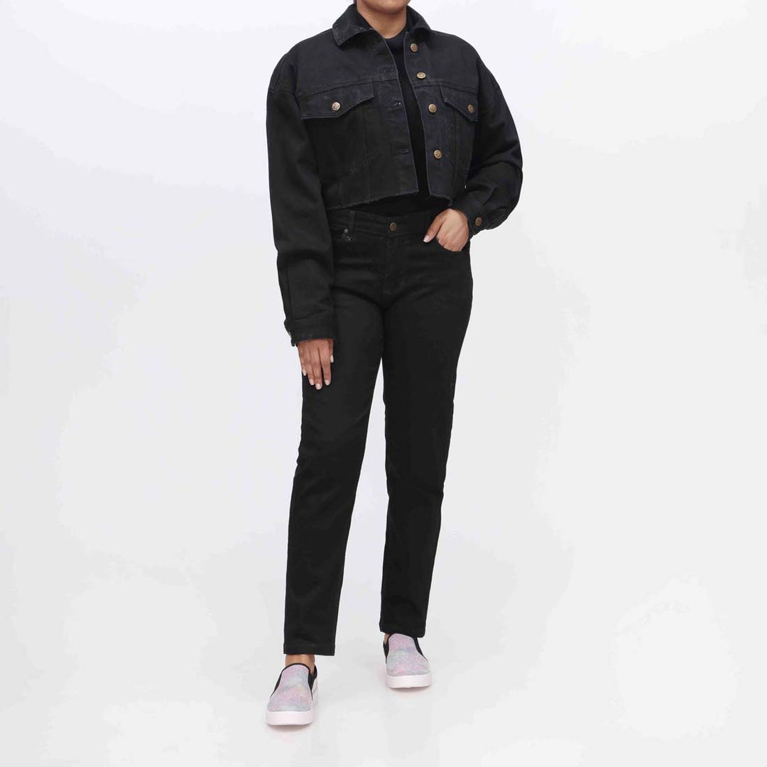 Black Denim Jacket PW3999