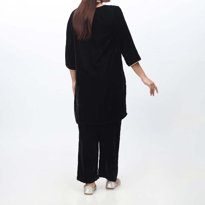 1PC- Solid Velvet Shirt PW9134