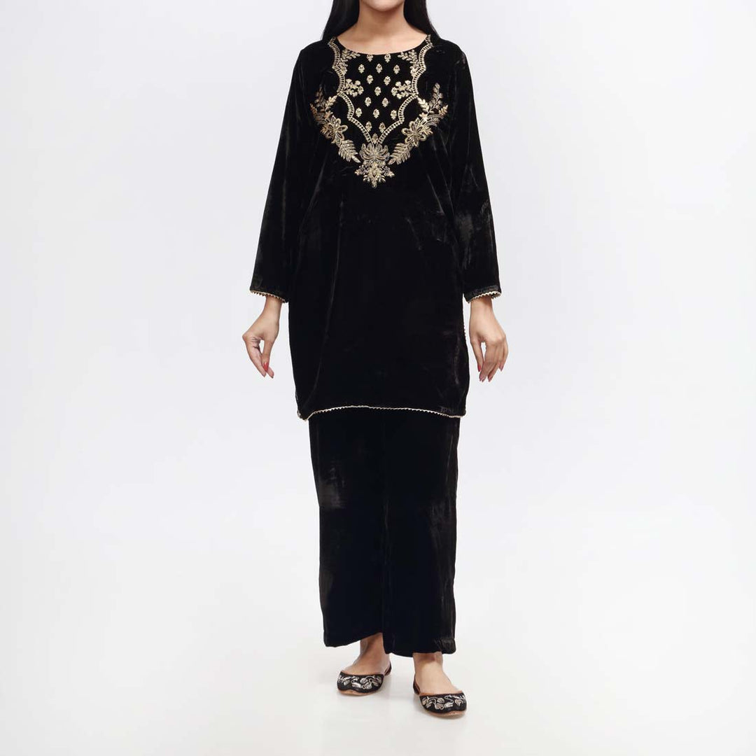 2PC- Embroidered Suit PW9137